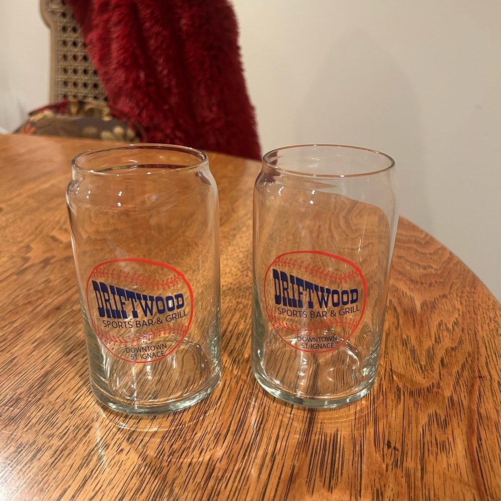 DRIFTWOOD SPORTS BAR & GRILL | Logo Beer Glasses, Set of Two